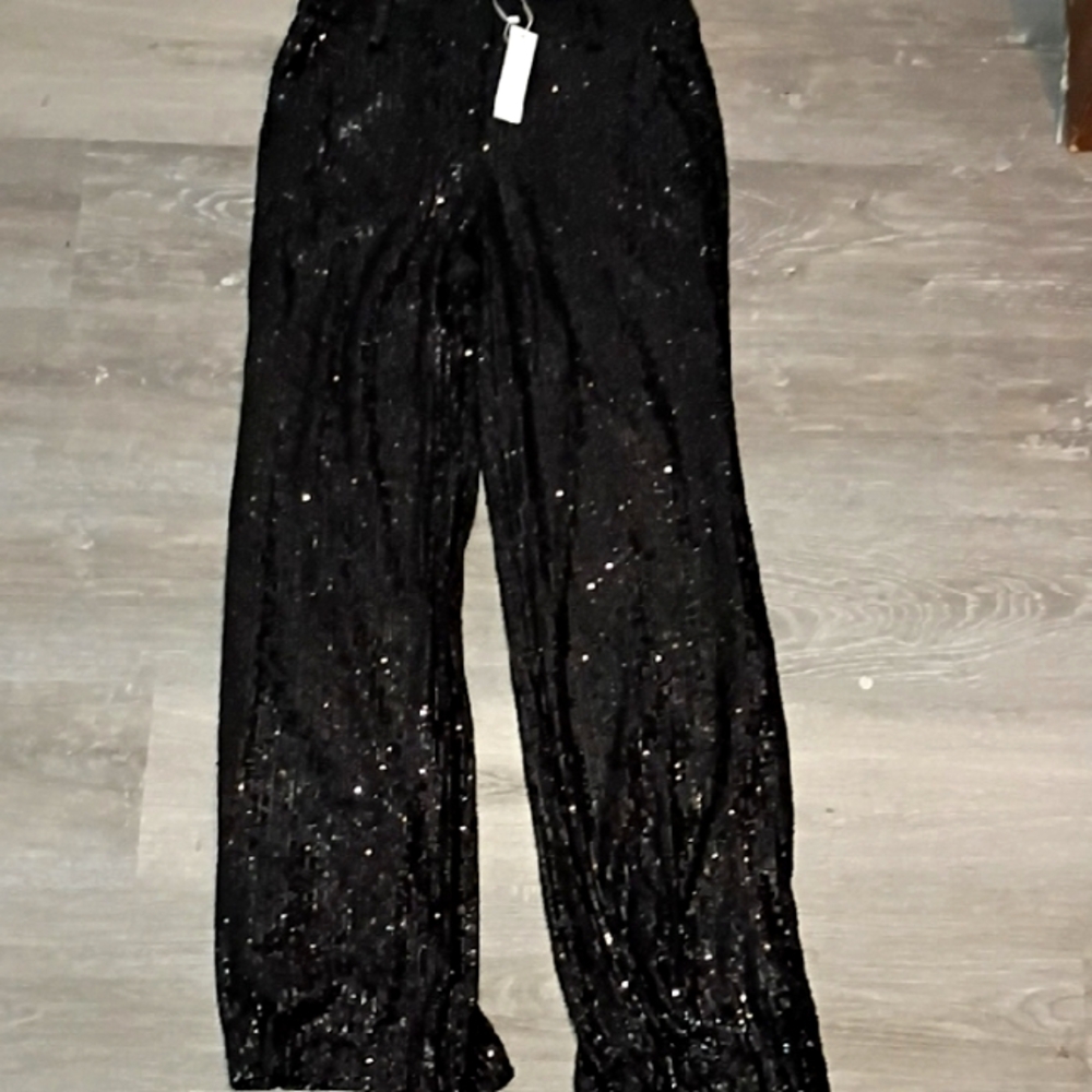 Black Sequin Pants